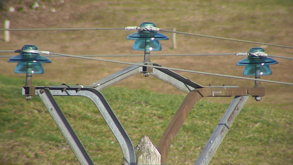 inspection par drone installation ligne électrique edf